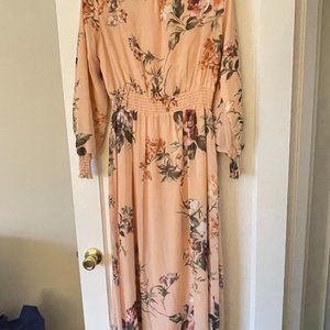 Refka Floral Modanisa Maxi Long Sleeve Modest Dress